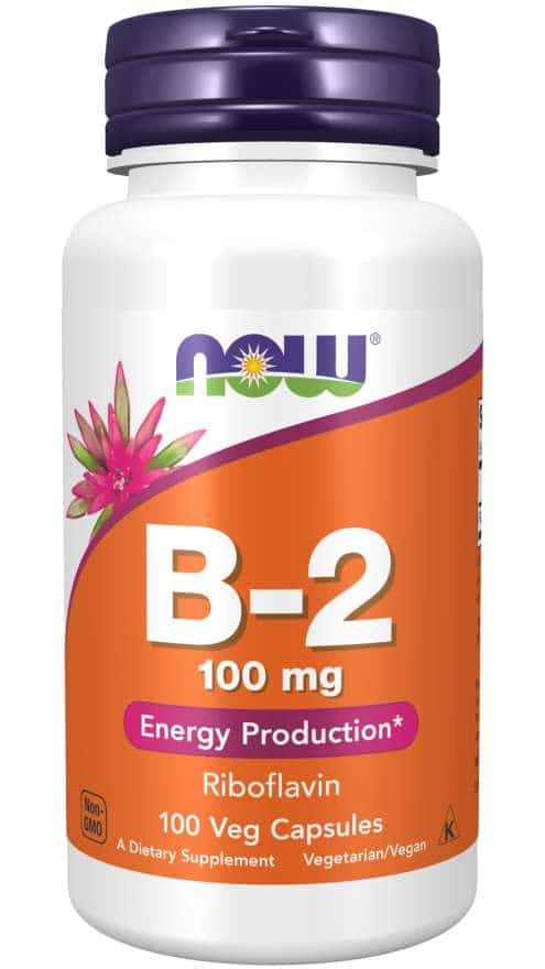 NOW - Витамин B-2 (Riboflavin) 100 МГ - 100 капсули