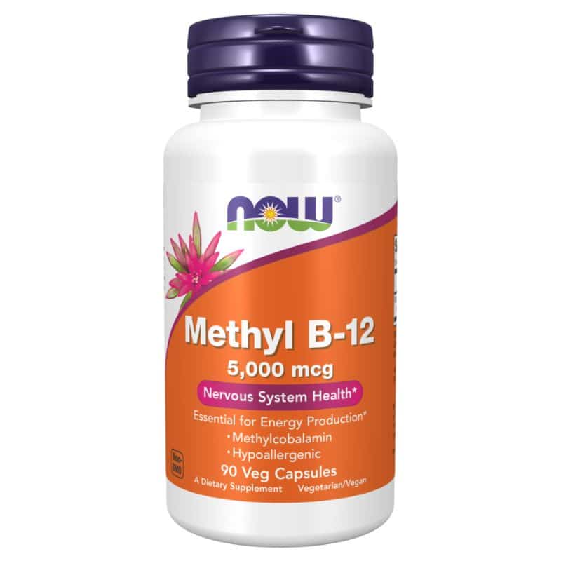 NOW - Methyl B-12 5000 mcg - 90 веган капсули