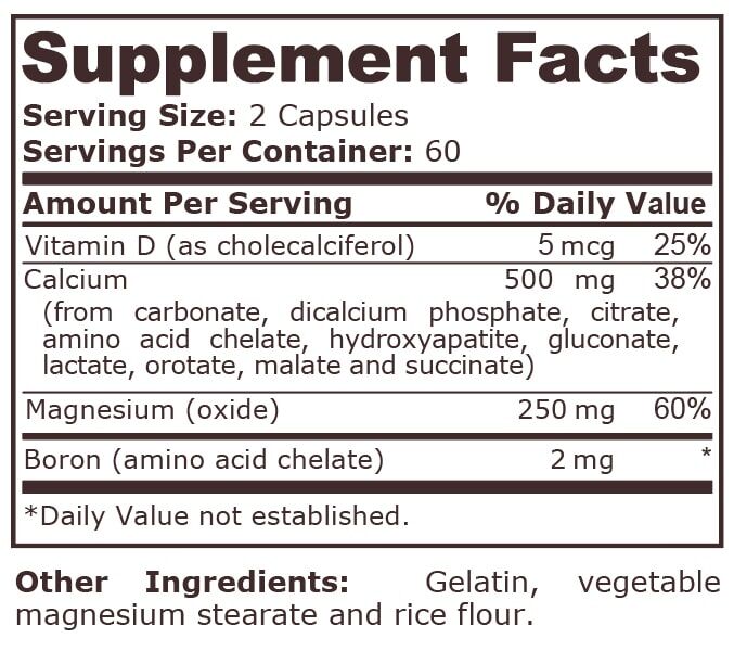 CALCIUM COMPLEX - 120 capsules | Pure Nutrition - Image 2